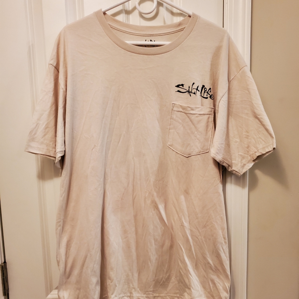 Salt Life "LIFE IN THE FLATS LANE" Pocket Tshirt Size XL
